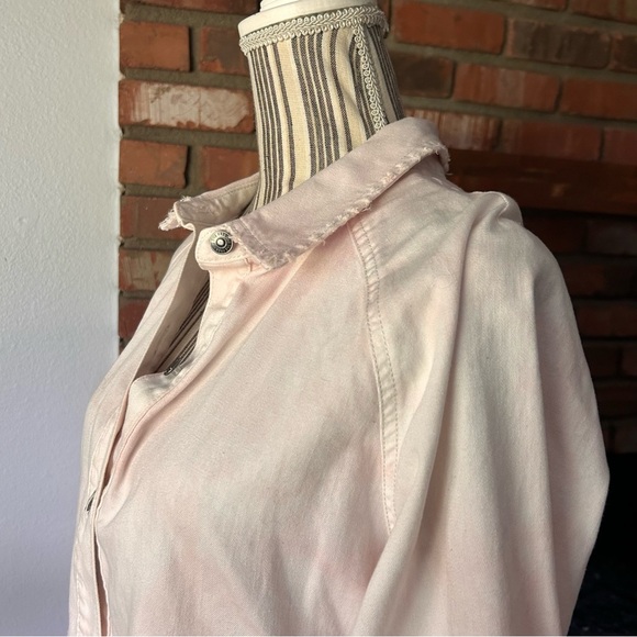 Free People Hannah Denim Mini Dress in Light Pink Tie Dye Sz S - Picture 10 of 13